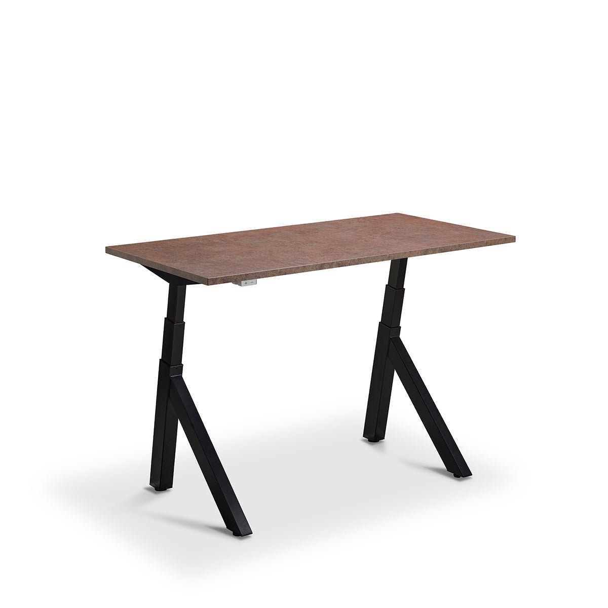 Lavoro Forma   Sit Stand Height Adjustable desk White  140cm wide 70cmDeep  Wenge leg Black