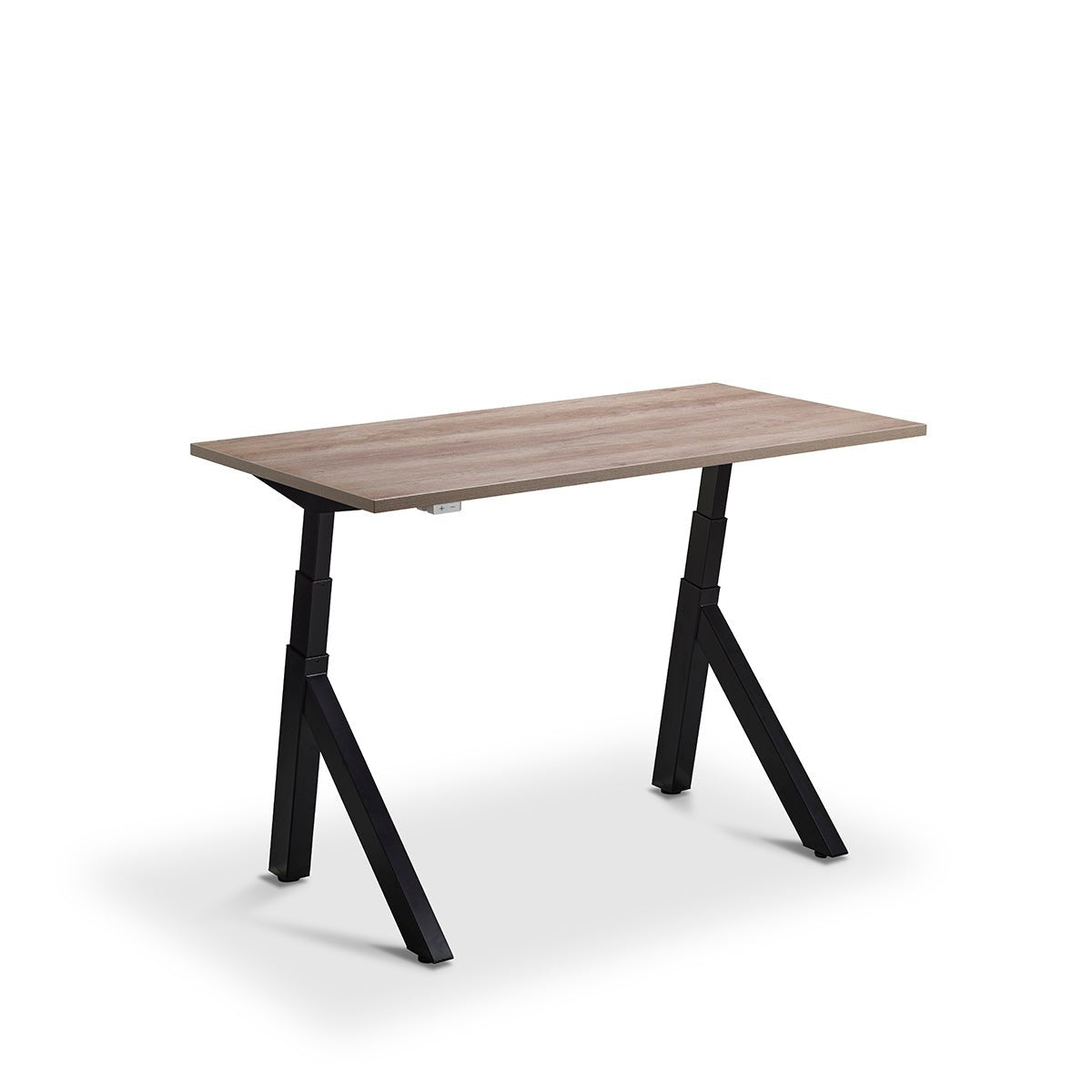 Lavoro Forma   Sit Stand Height Adjustable desk White  140cm wide 70cmDeep  Oak leg Black