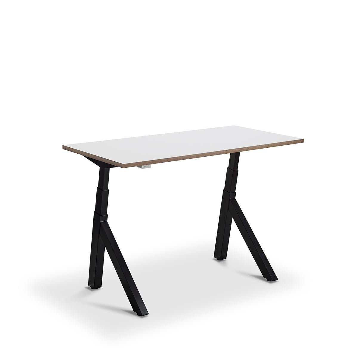 Lavoro Forma   Sit Stand Height Adjustable desk White  140cm wide 80cmDeep  Grey leg Black