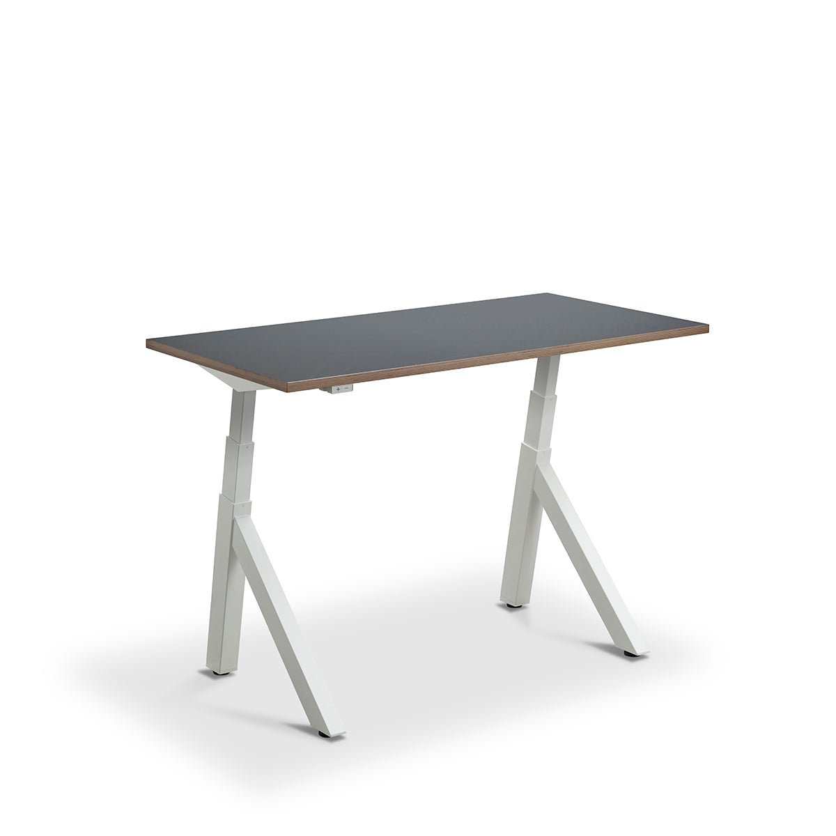 Lavoro Forma   Sit Stand Height Adjustable desk White  140cm wide 70cmDeep  Grey leg Black