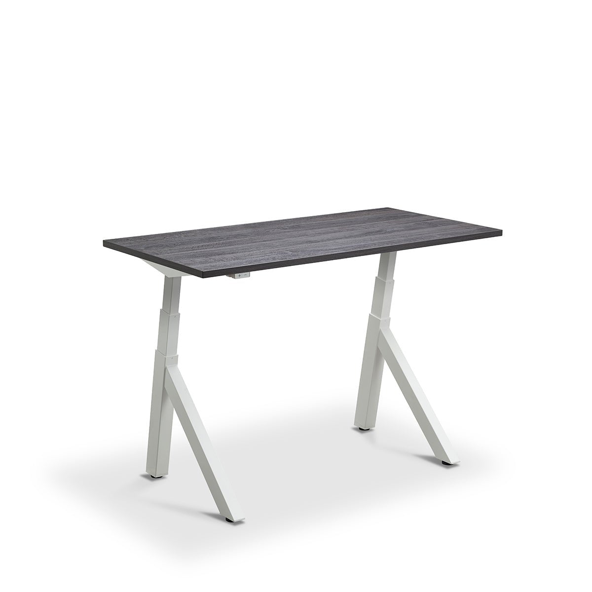 Lavoro Forma   Sit Stand Height Adjustable desk White  160cm wide 80cmDeep  Concrete leg Black