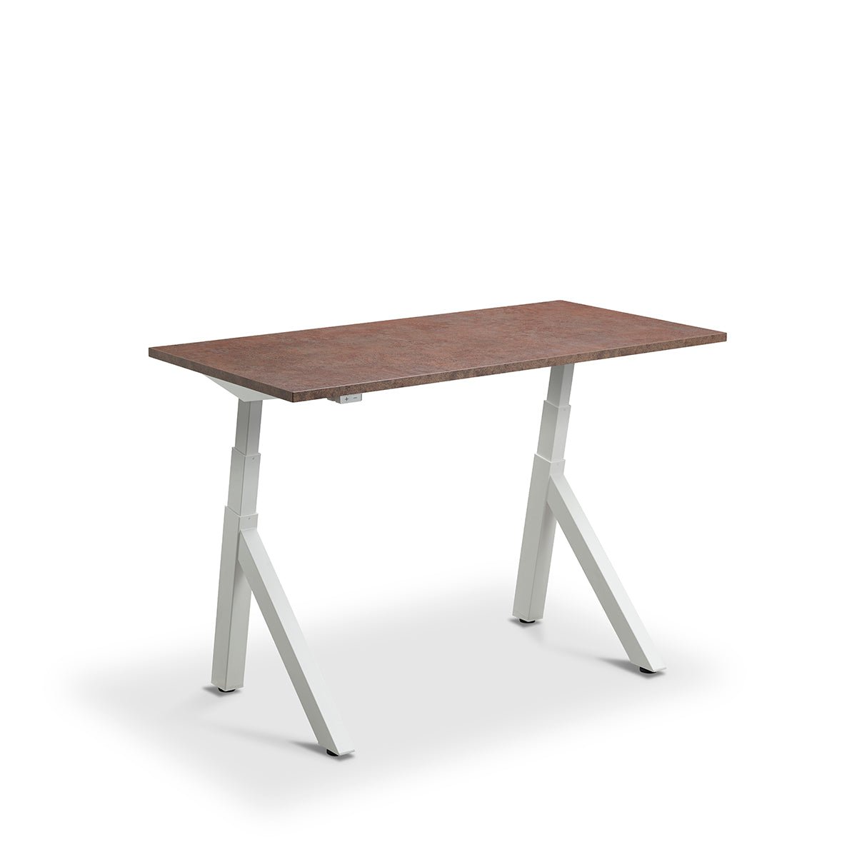 Lavoro Forma   Sit Stand Height Adjustable desk White  140cm wide 80cmDeep  Wenge leg Black
