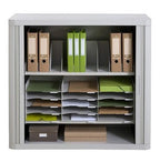 Colourful Office Tambour Storage Cupboard  Pastel Lines