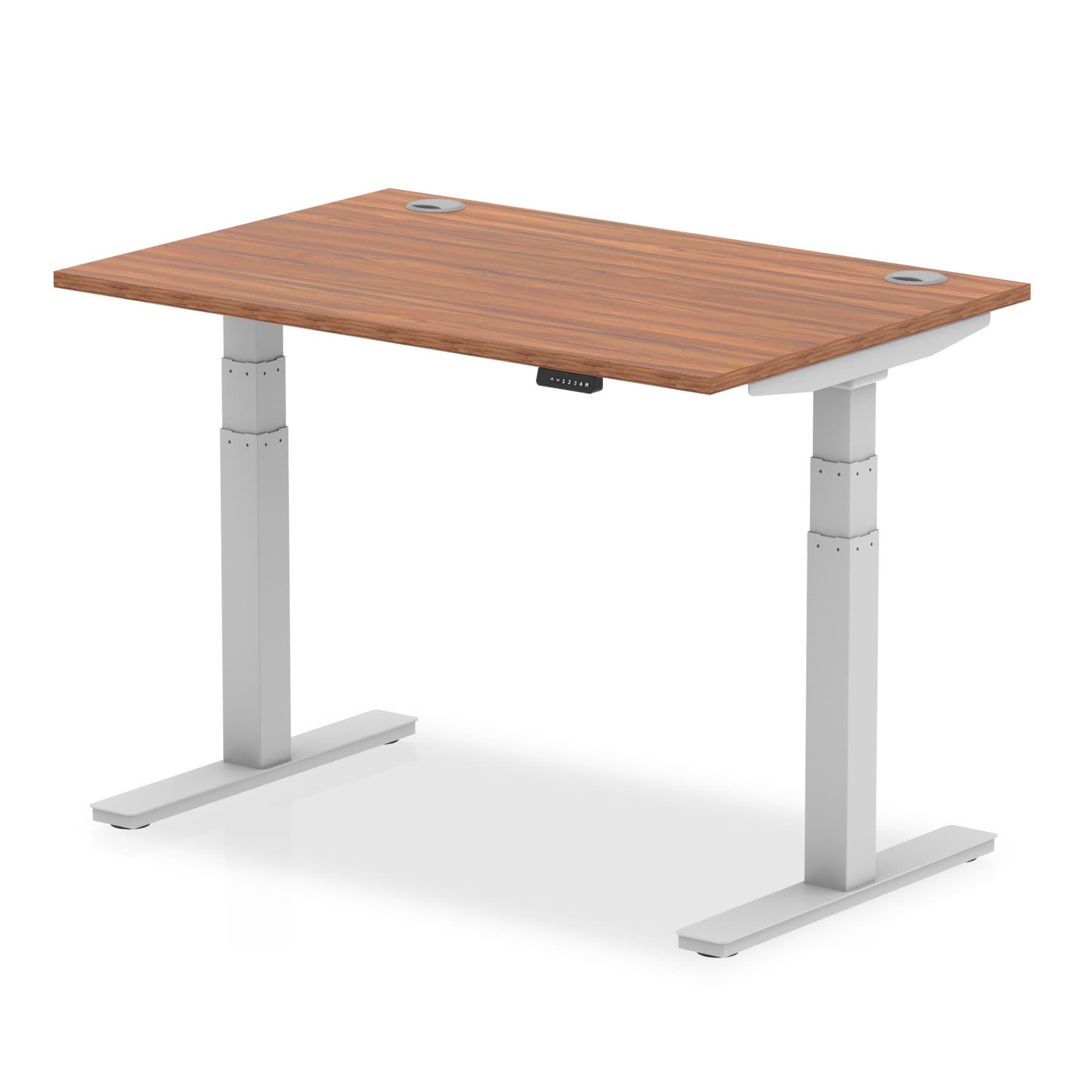 Office furniture air-height-adjustable-desk-with-cable-ports Dynamic  Walnut 120 Wide