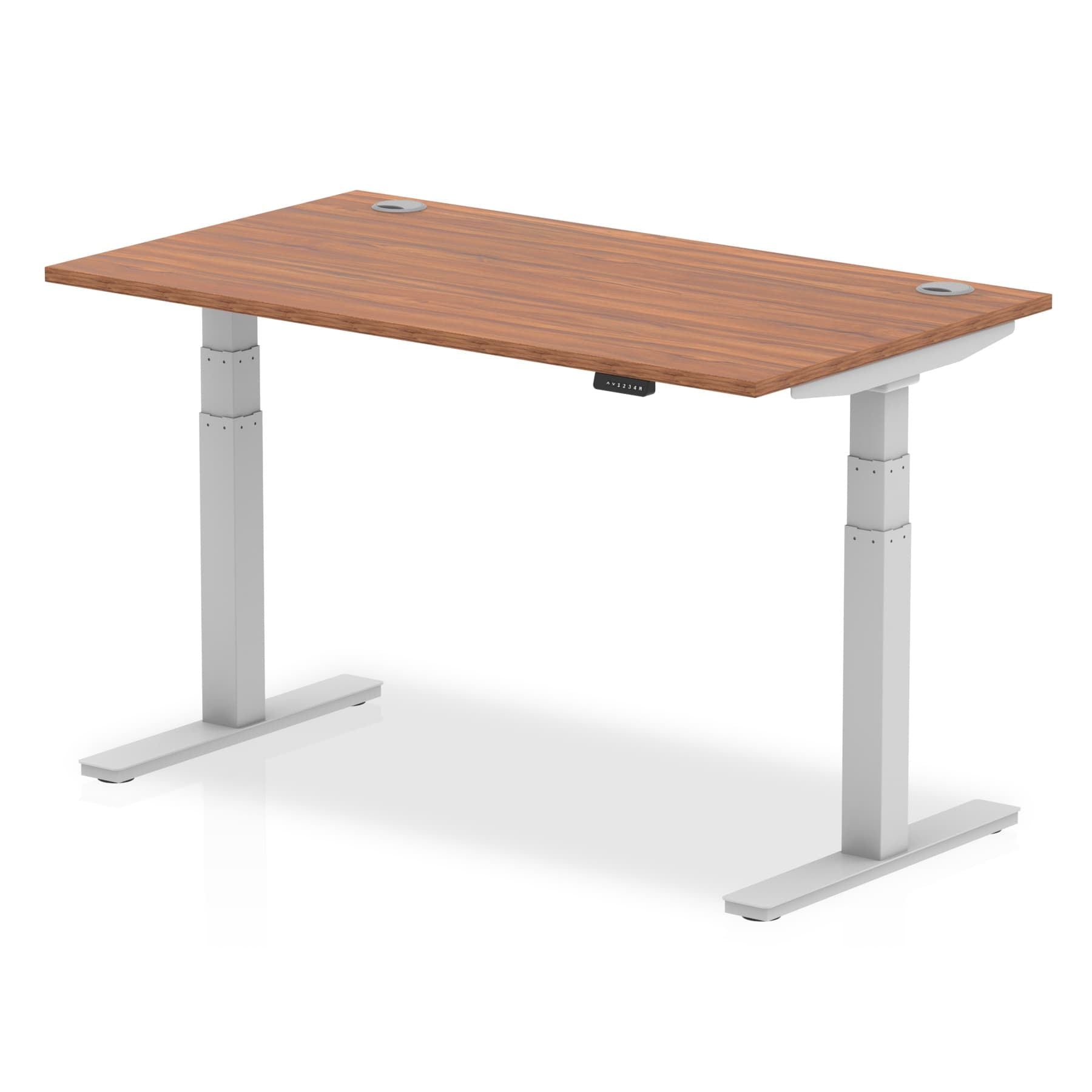Office furniture air-height-adjustable-desk-with-cable-ports Dynamic  Beech 160 Wide