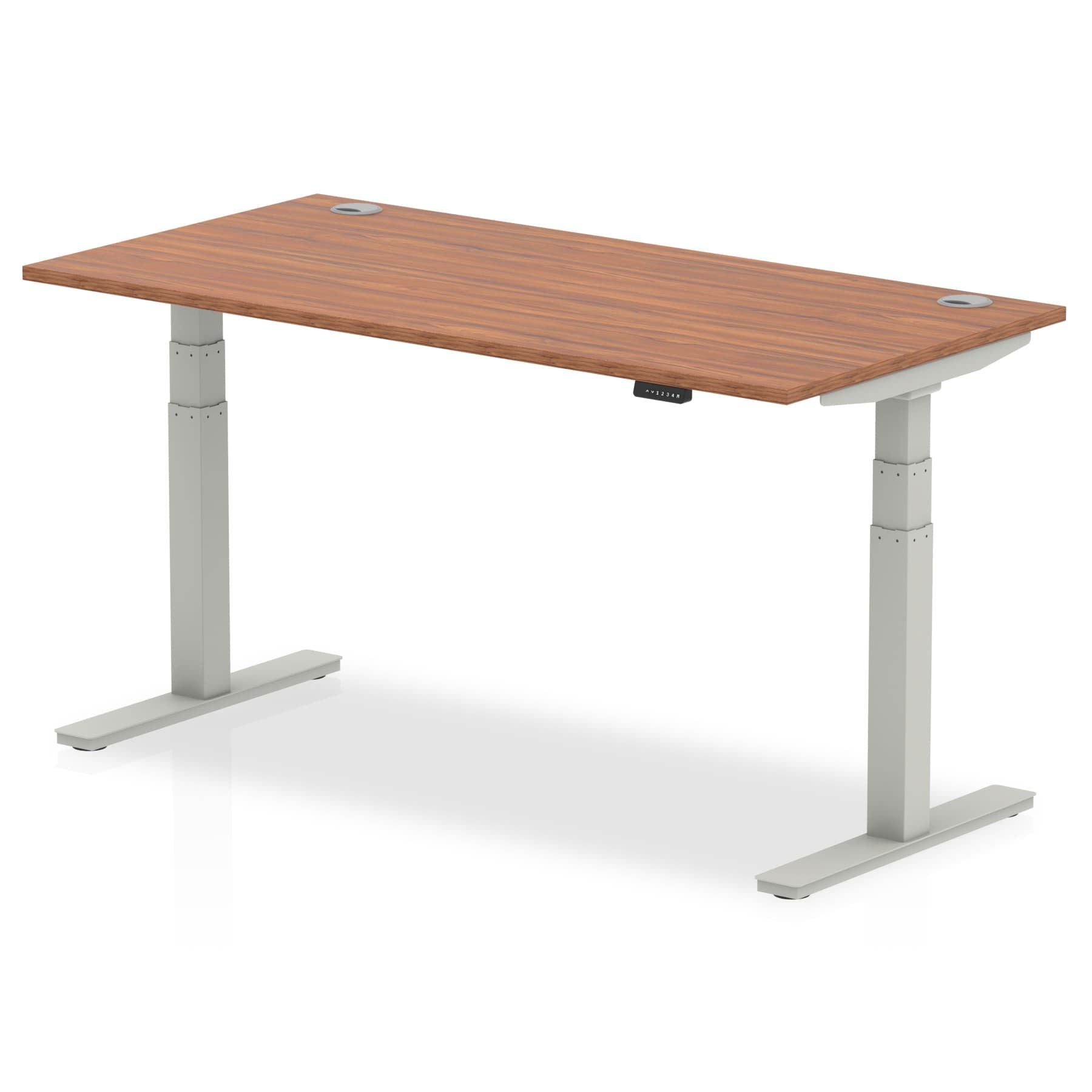 Office furniture air-height-adjustable-desk-with-cable-ports Dynamic  Beech 180 Wide