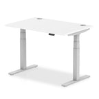 Office furniture air-height-adjustable-desk-with-cable-ports Dynamic  White 120 Wide