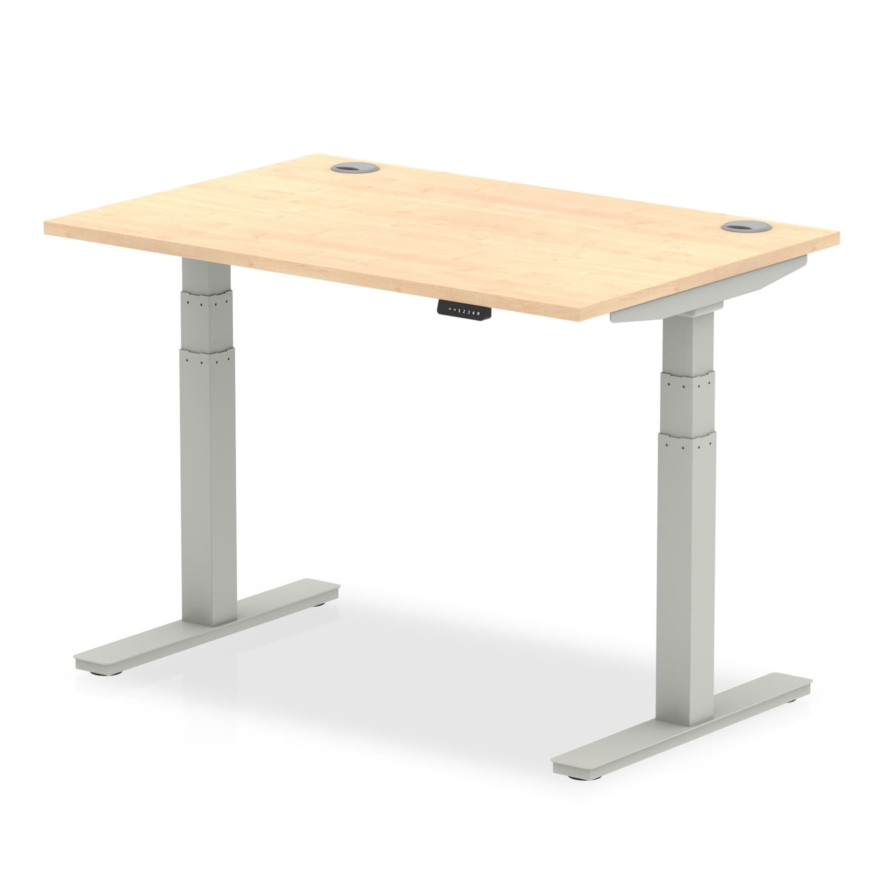 Office furniture air-height-adjustable-desk-with-cable-ports Dynamic  Maple 120 Wide