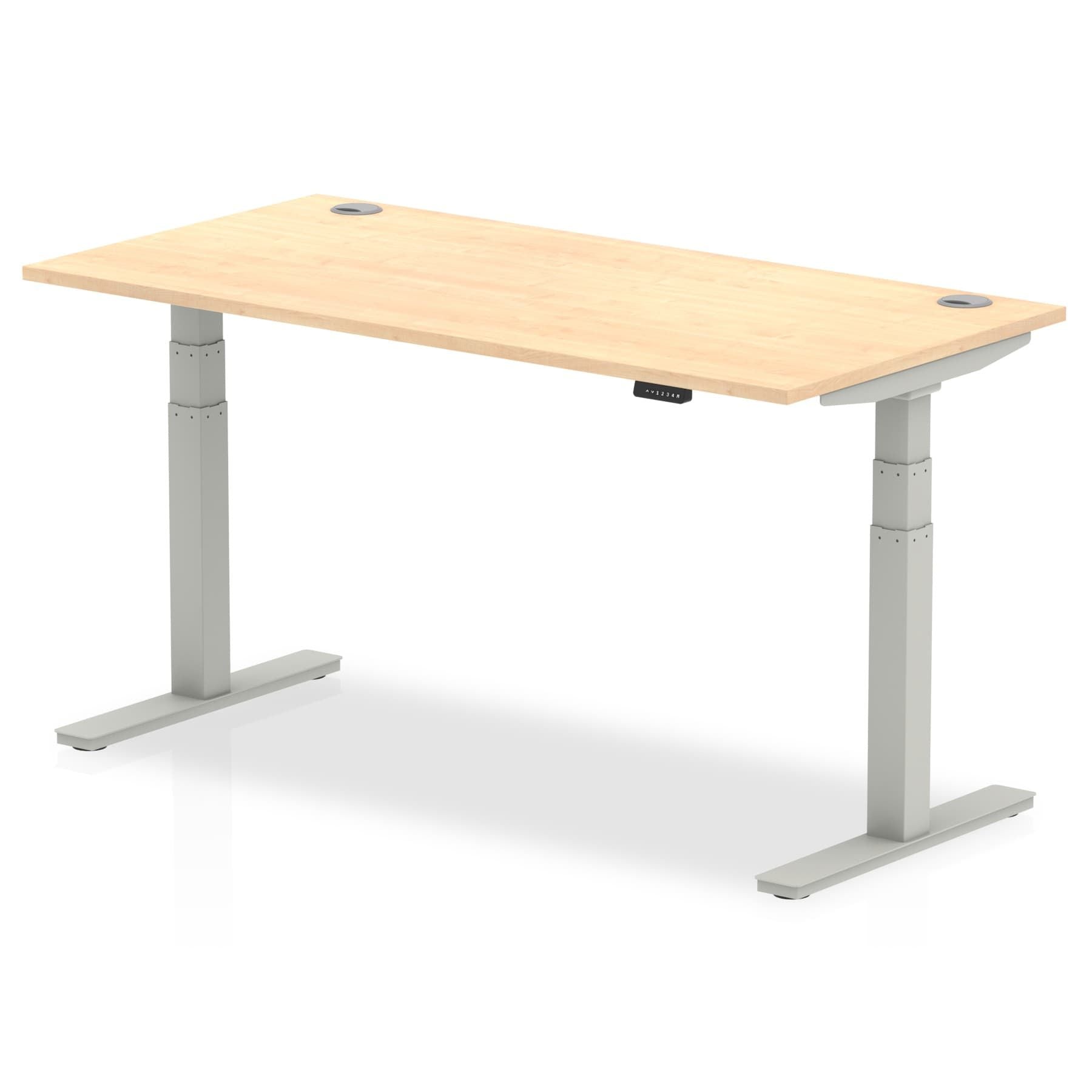 Office furniture air-height-adjustable-desk-with-cable-ports Dynamic  Walnut 160 Wide