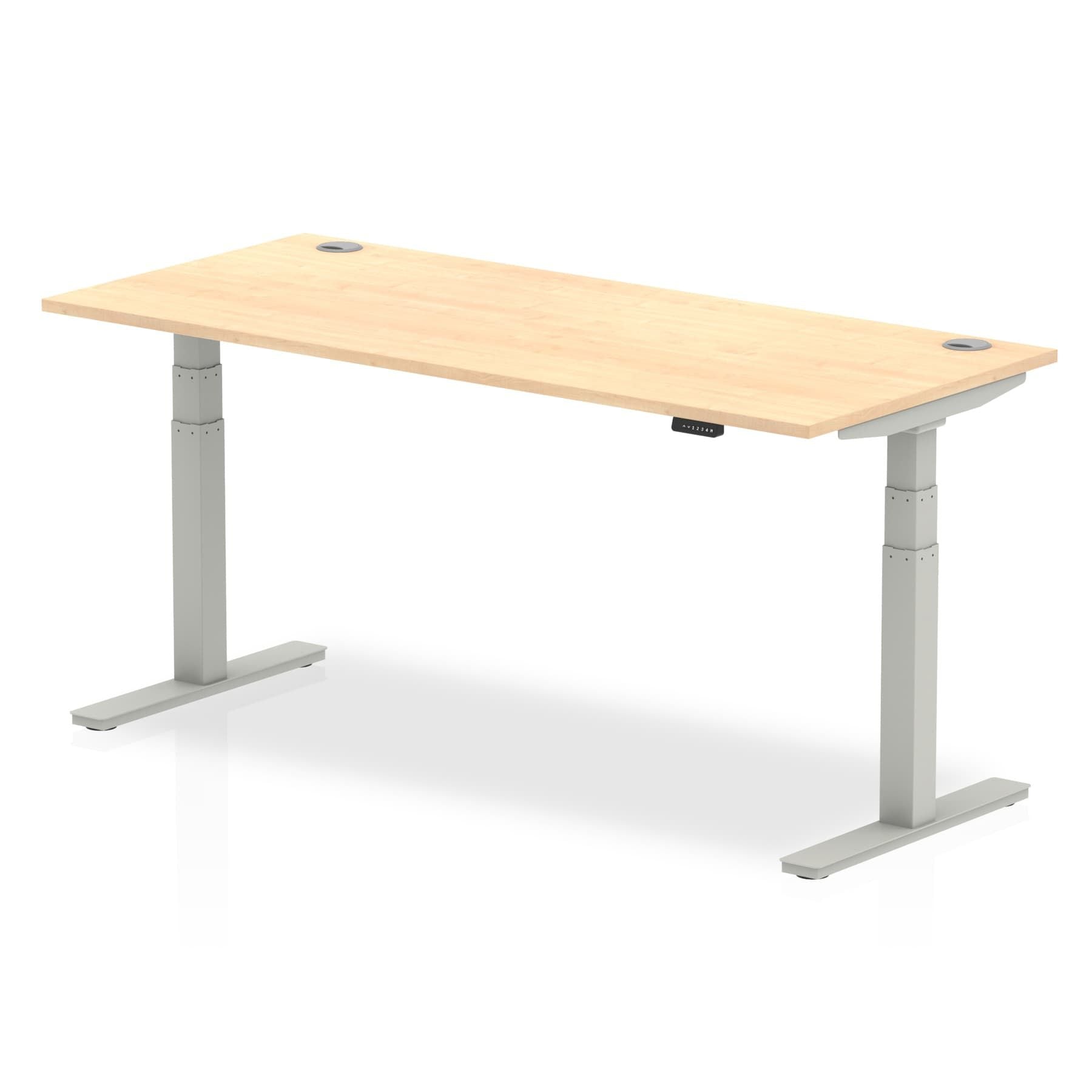 Office furniture air-height-adjustable-desk-with-cable-ports Dynamic  Walnut 180 Wide