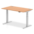 Office furniture air-height-adjustable-desk-with-cable-ports Dynamic  White 140 Wide