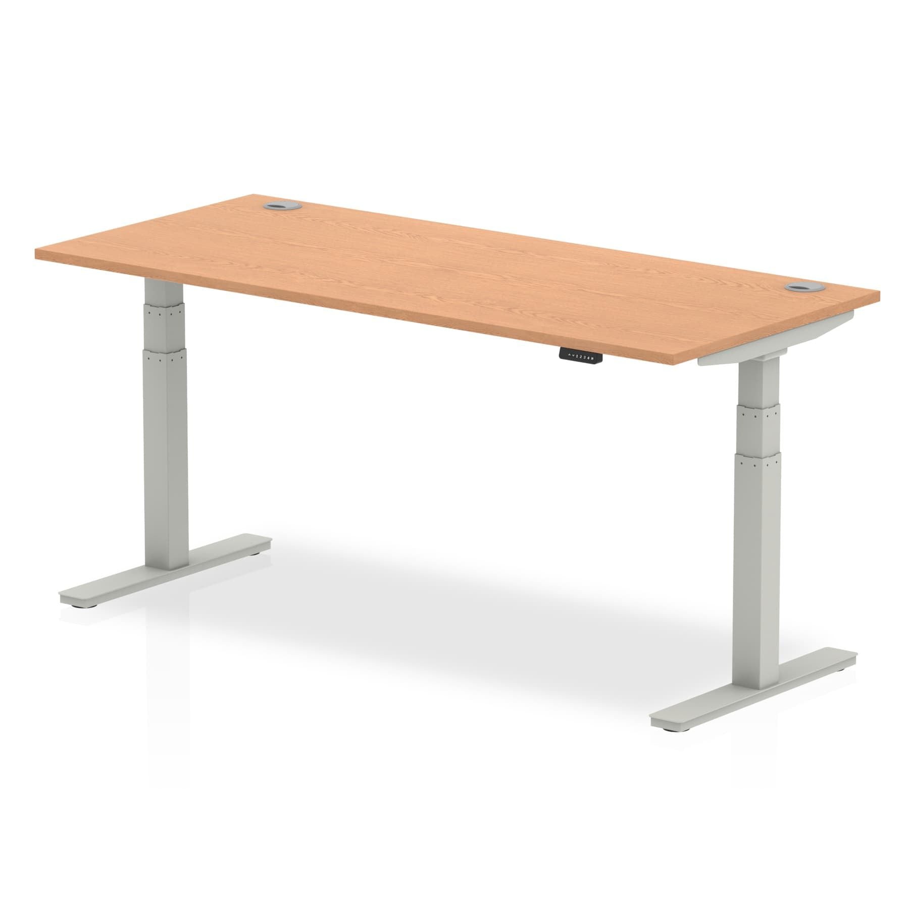 Office furniture air-height-adjustable-desk-with-cable-ports Dynamic  White 180 Wide