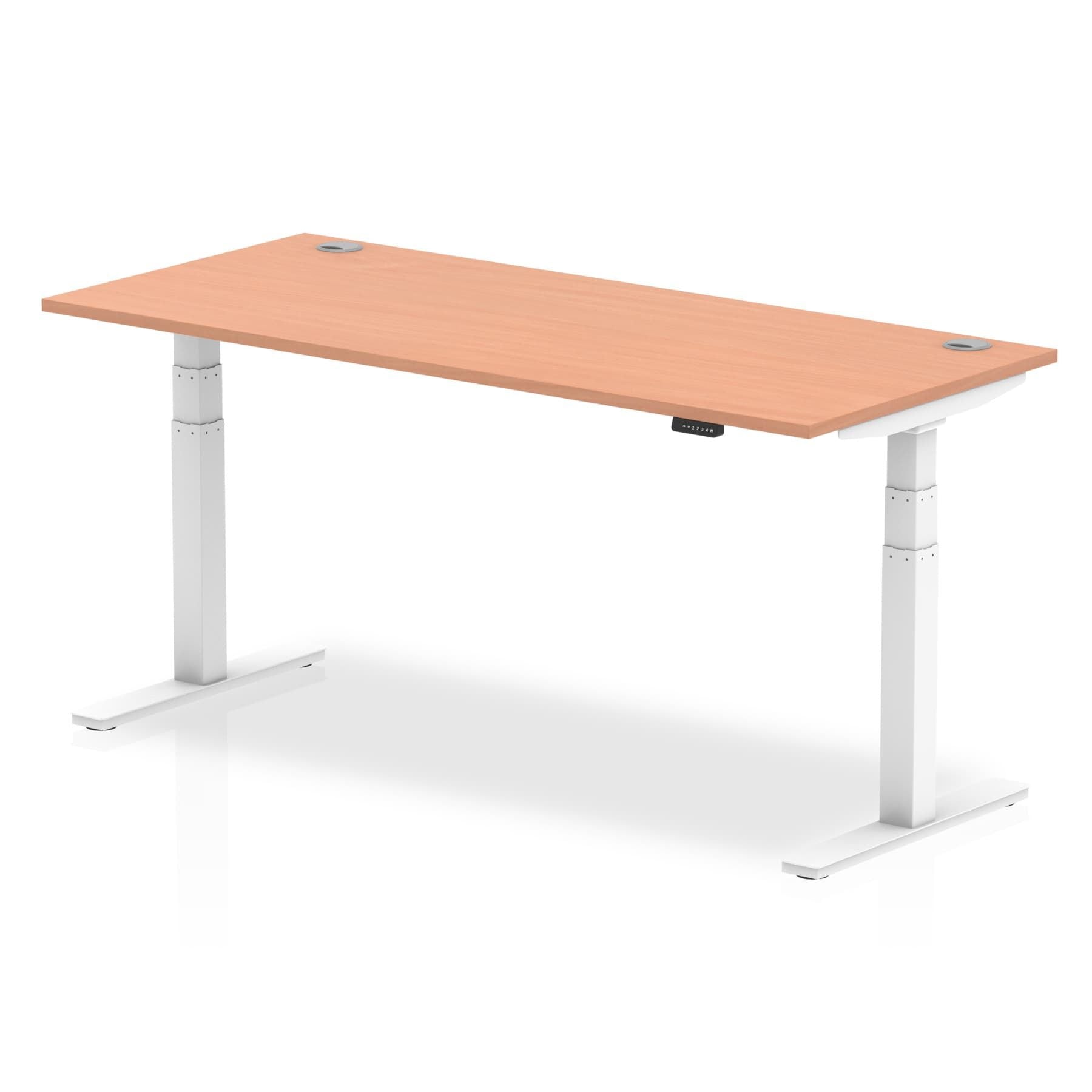 Office furniture air-height-adjustable-desk-with-cable-ports Dynamic  Maple 180 Wide