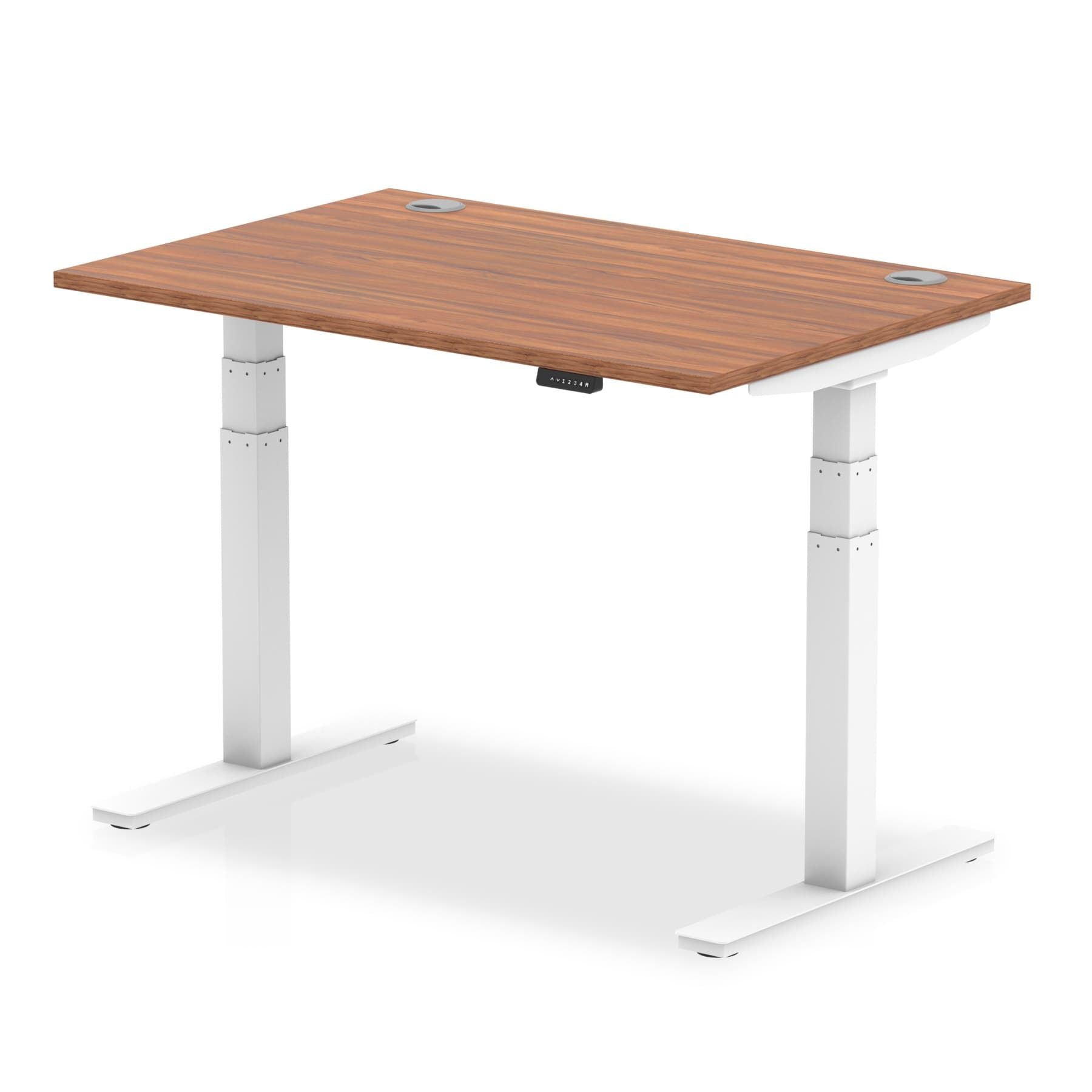 Office furniture air-height-adjustable-desk-with-cable-ports Dynamic  White 120 Wide