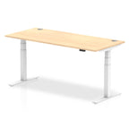 Office furniture air-height-adjustable-desk-with-cable-ports Dynamic  Walnut 180 Wide