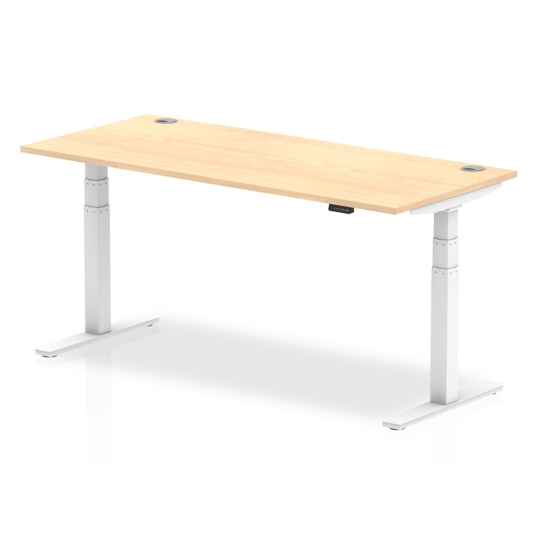 Office furniture air-height-adjustable-desk-with-cable-ports Dynamic  Walnut 180 Wide