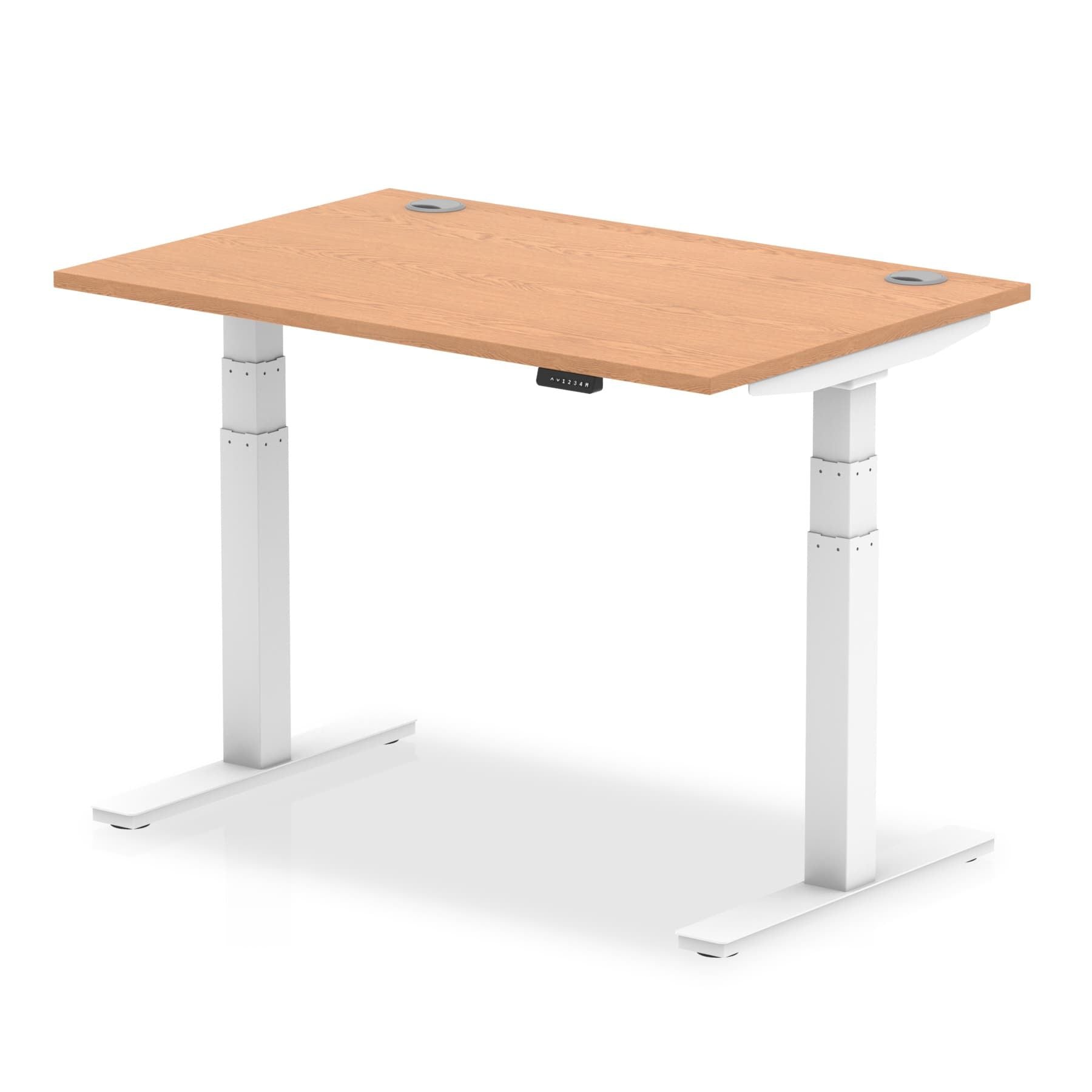 Office furniture air-height-adjustable-desk-with-cable-ports Dynamic  Walnut 120 Wide