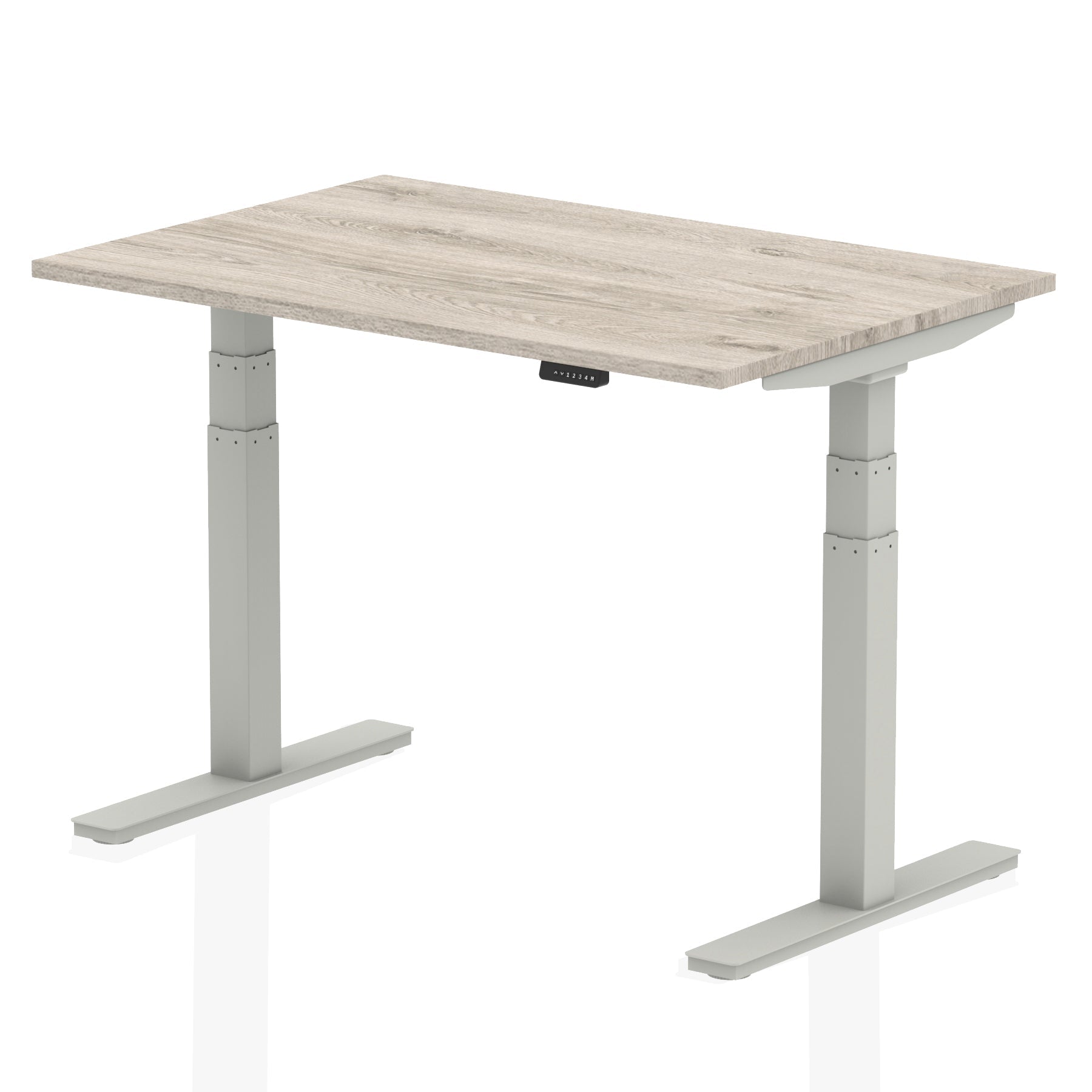 Office furniture air-height-adjustable-desk Dynamic  Grey Oak 120 Wide