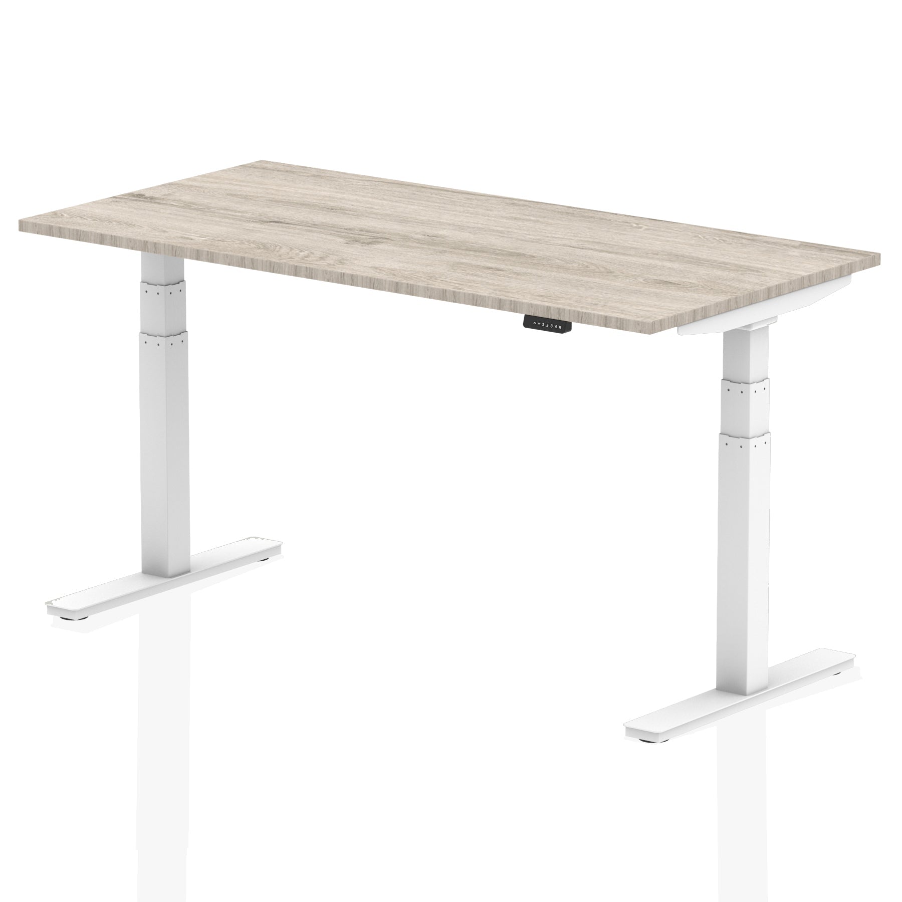 Office furniture air-height-adjustable-desk Dynamic  Grey Oak 160 Wide