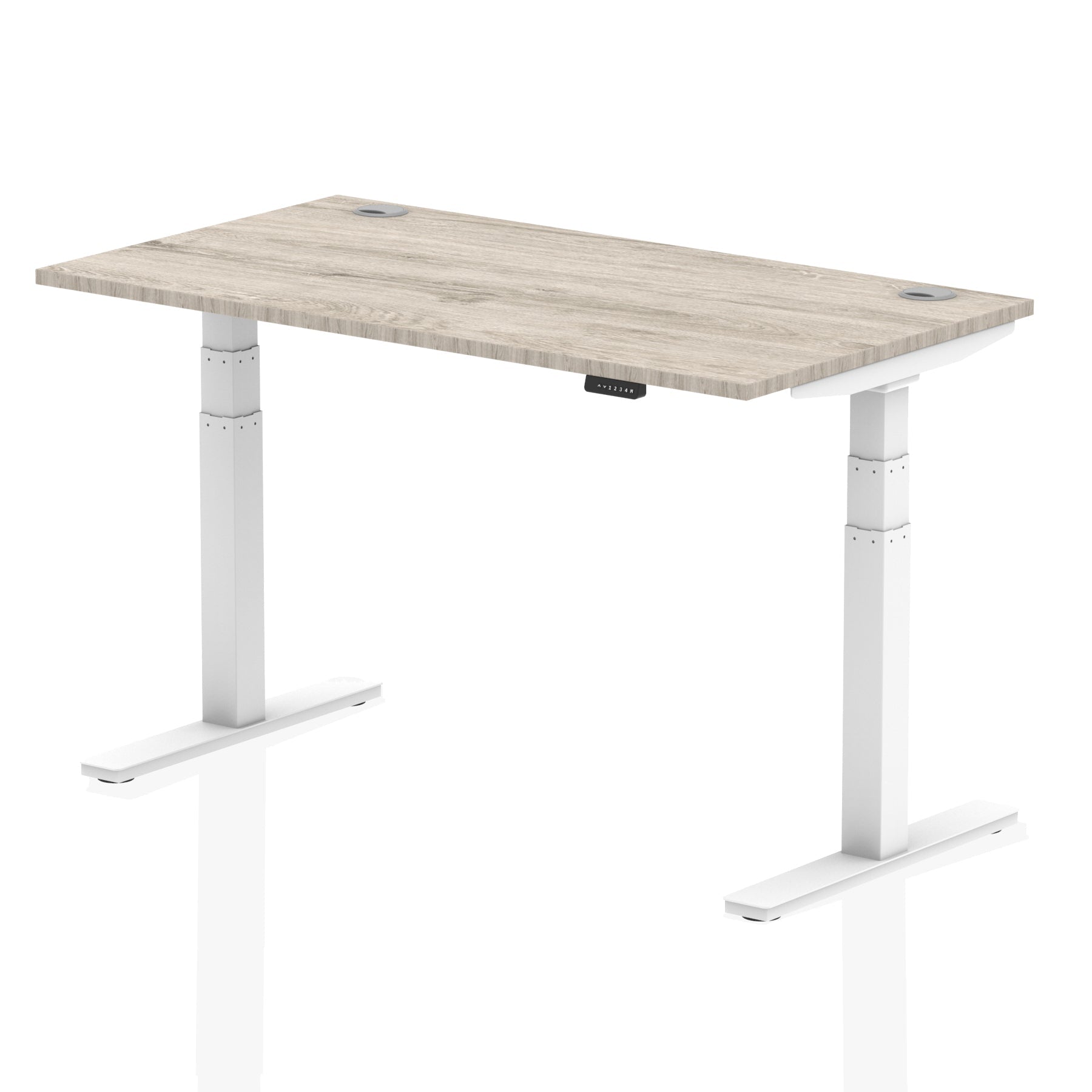 Office furniture air-height-adjustable-desk-with-cable-ports Dynamic  Maple 140 Wide