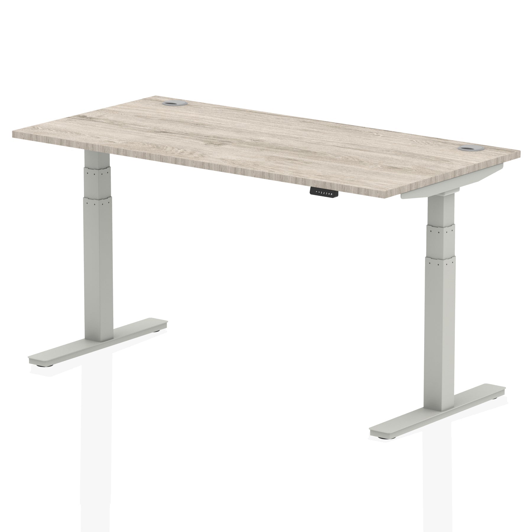 Office furniture air-height-adjustable-desk-with-cable-ports Dynamic  Oak 160 Wide