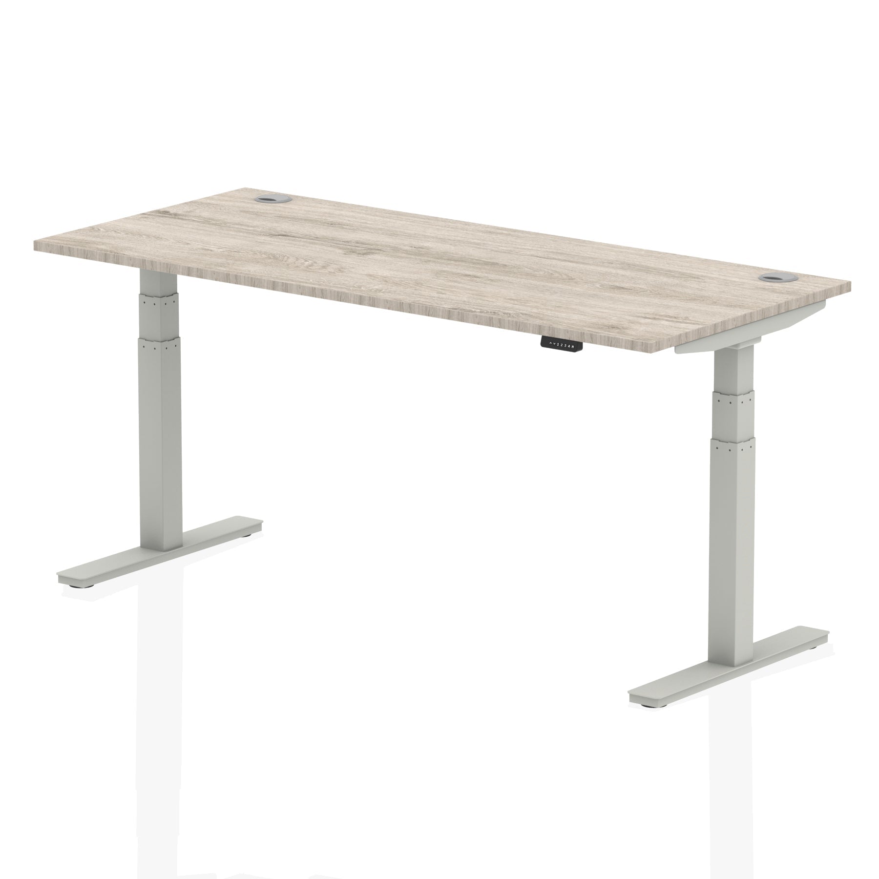 Office furniture air-height-adjustable-desk-with-cable-ports Dynamic  Oak 180 Wide