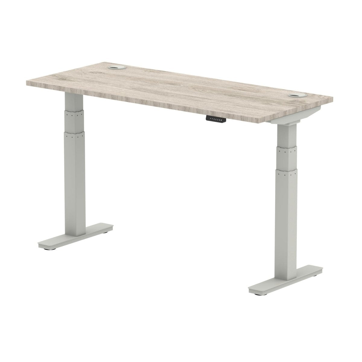 Office furniture air-slimline-height-adjustable-desk Dynamic  Grey Oak 140 Wide