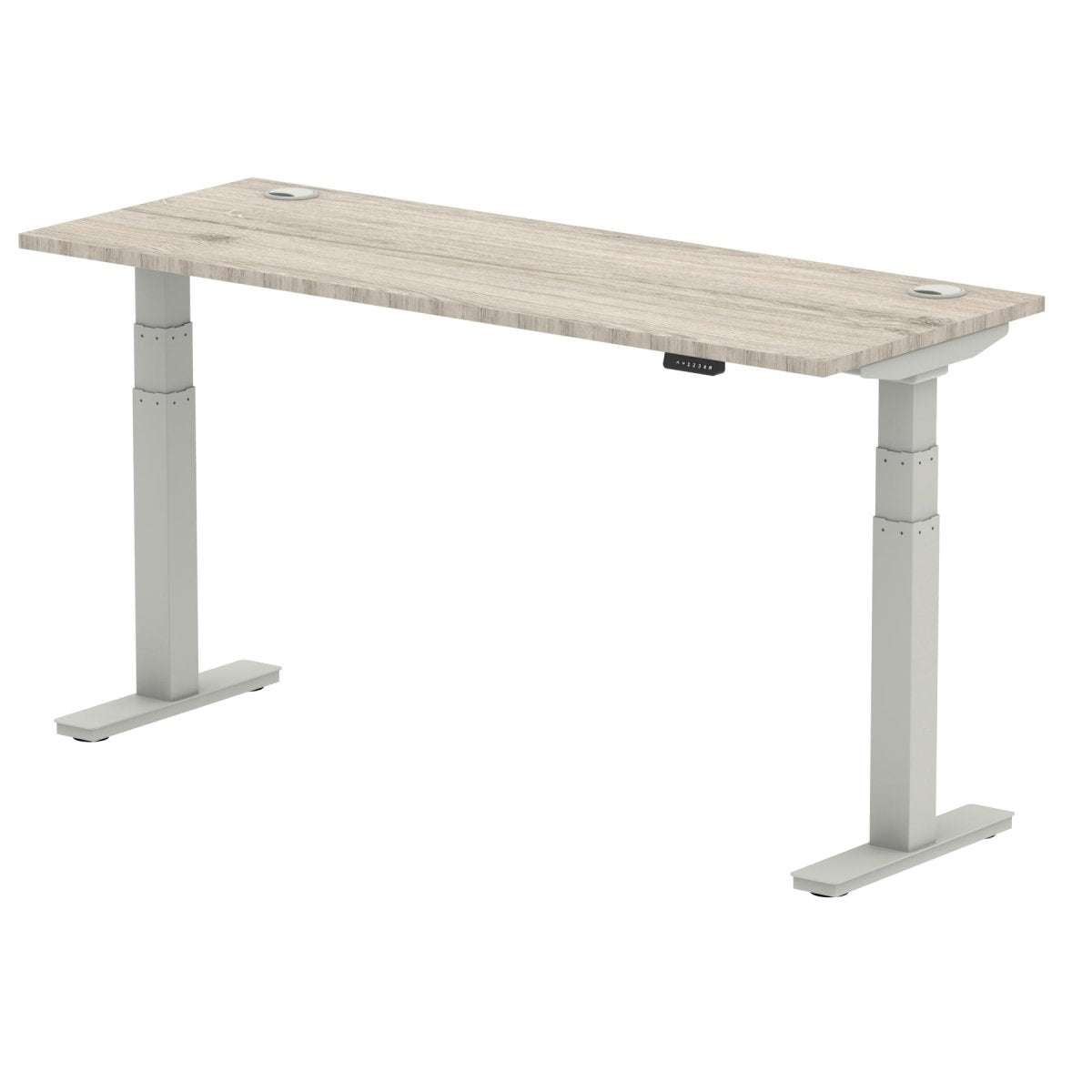 Office furniture air-slimline-height-adjustable-desk Dynamic  Grey Oak 160 Wide