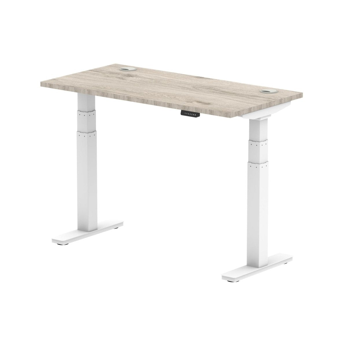 Office furniture air-slimline-height-adjustable-desk Dynamic  Grey Oak 120 Wide