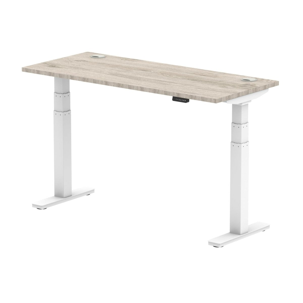 Office furniture air-slimline-height-adjustable-desk Dynamic  Grey Oak 140 Wide