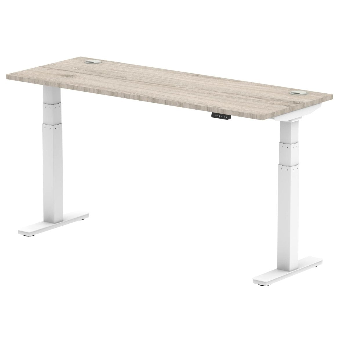Office furniture air-slimline-height-adjustable-desk Dynamic  Grey Oak 160 Wide