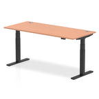 Office furniture air-height-adjustable-desk-with-cable-ports Dynamic  Grey Oak 180 Wide