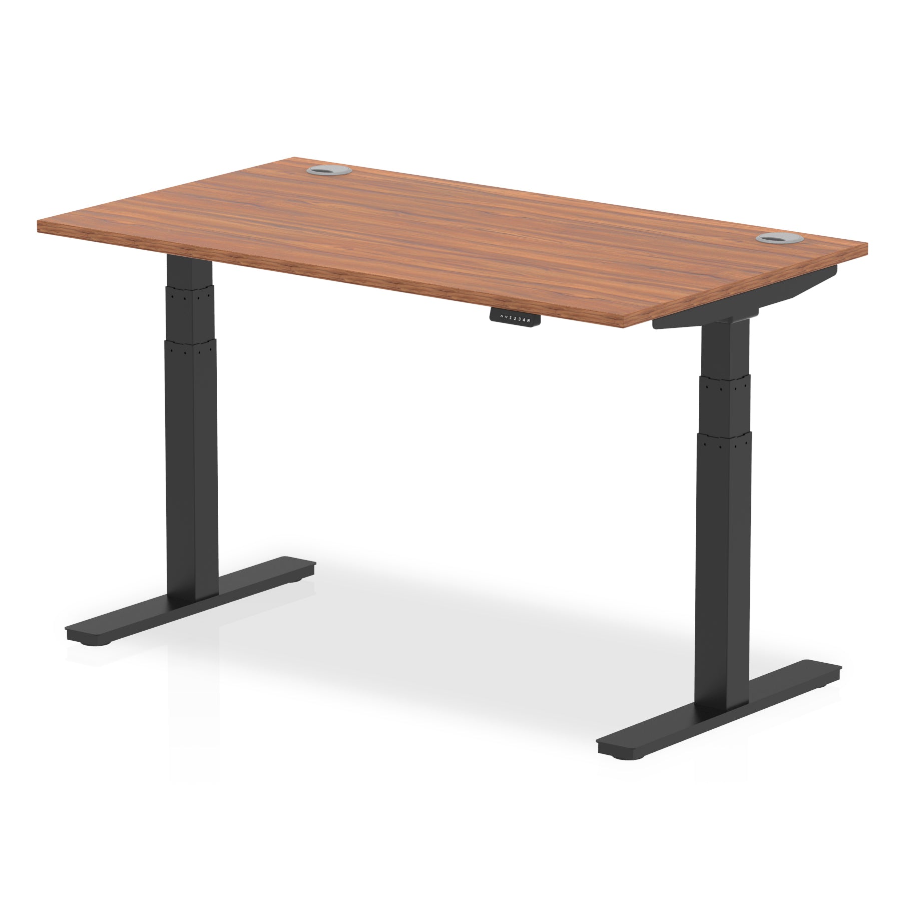 Office furniture air-height-adjustable-desk-with-cable-ports Dynamic  White 140 Wide