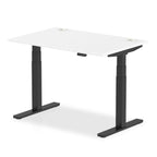 Office furniture air-height-adjustable-desk-with-cable-ports Dynamic  White 120 Wide