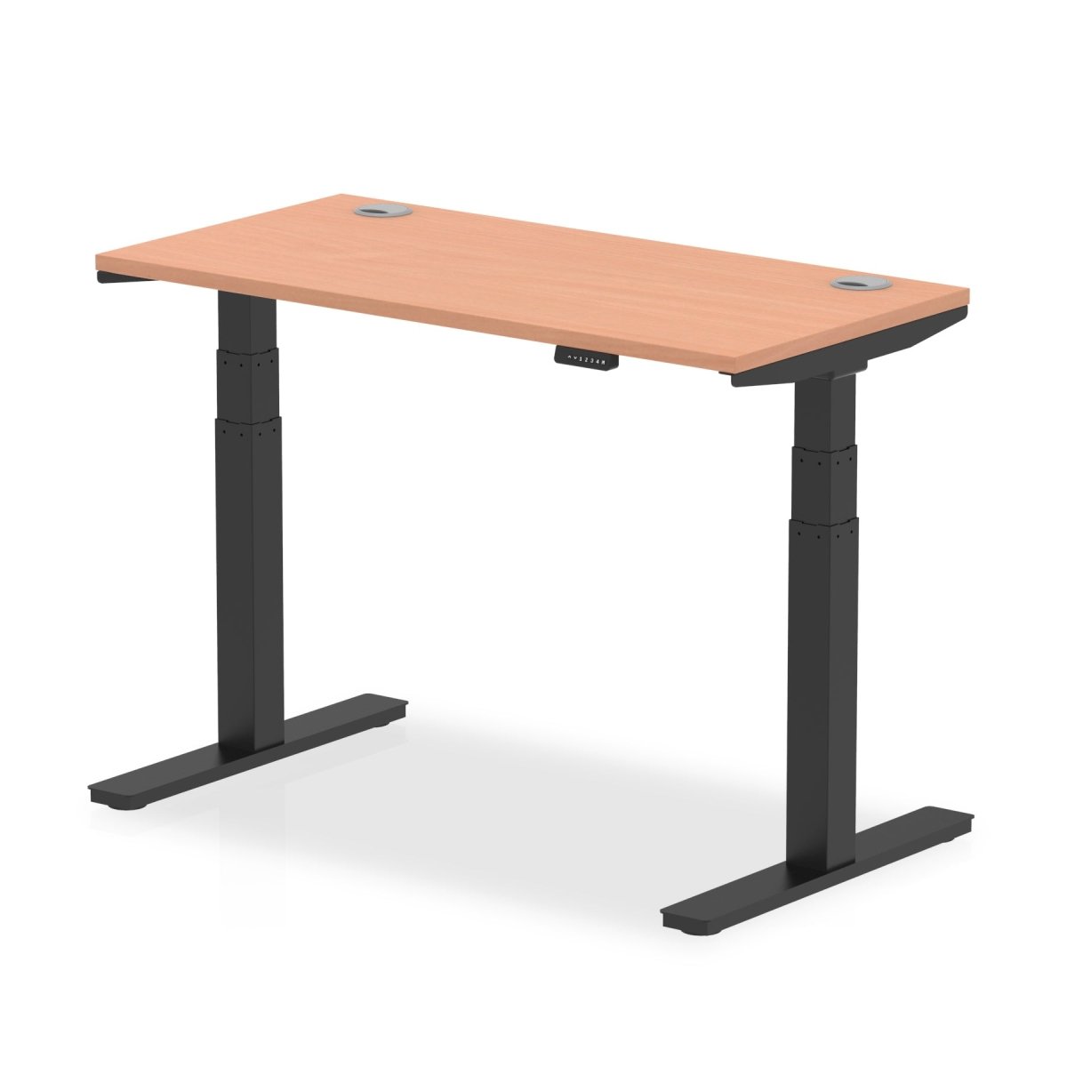 Height Adjustable Desk slim Air 120, 140, 160 or 180cm by Dynamics Beech 120 Wide