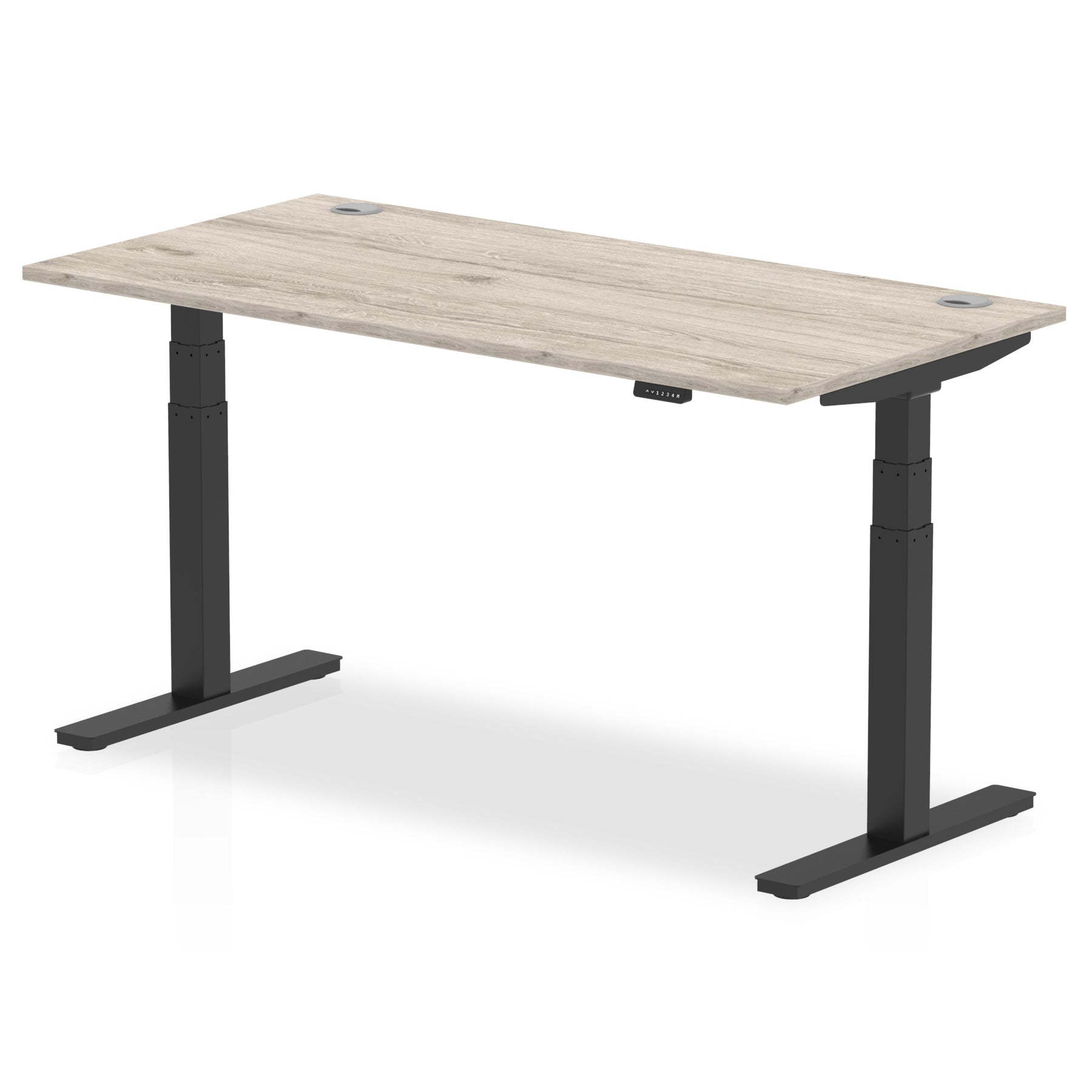 Office furniture air-height-adjustable-desk-with-cable-ports Dynamic  Maple 160 Wide