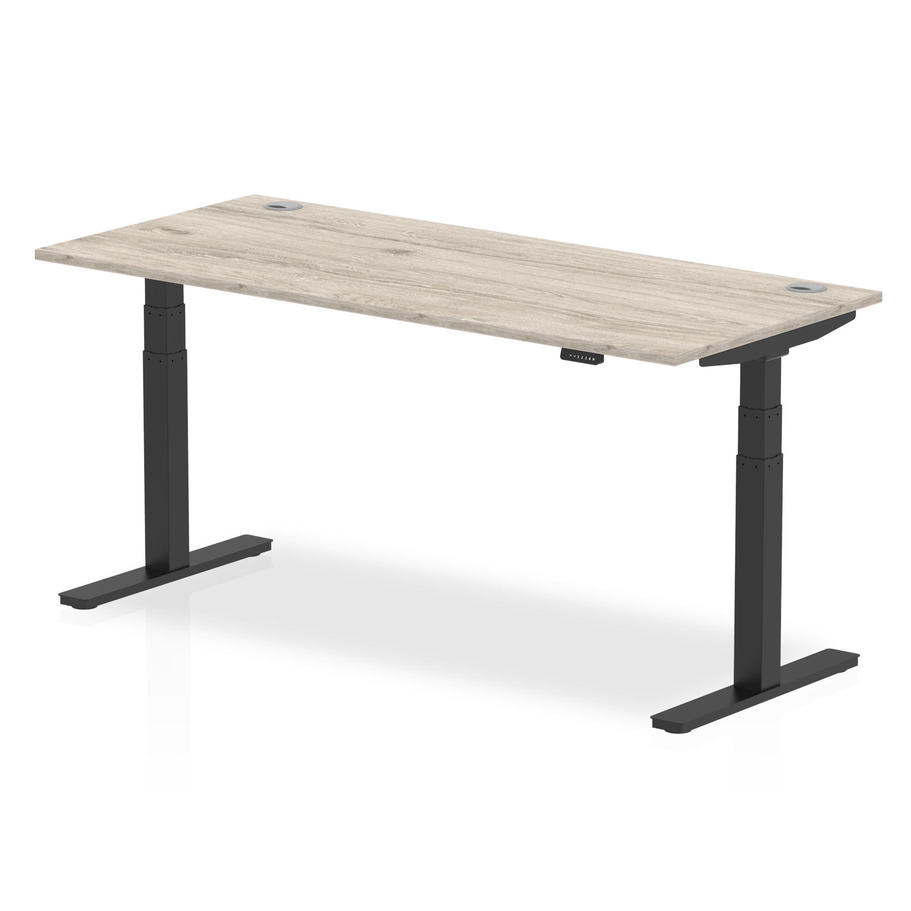 Office furniture air-height-adjustable-desk-with-cable-ports Dynamic  Maple 180 Wide