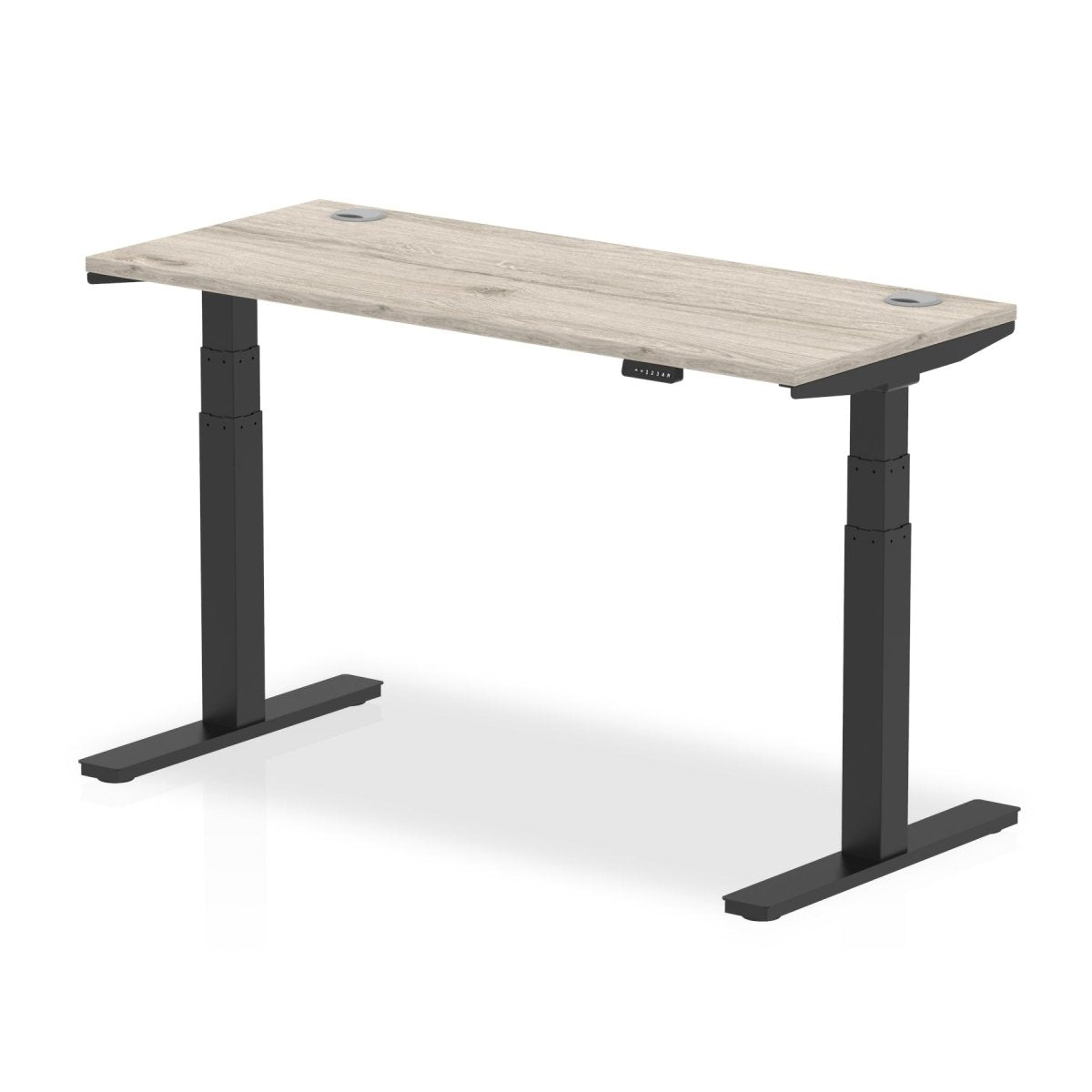 Office furniture air-slimline-height-adjustable-desk Dynamic  Grey Oak 140 Wide