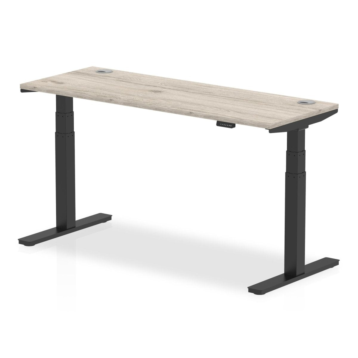 Office furniture air-slimline-height-adjustable-desk Dynamic  Grey Oak 160 Wide