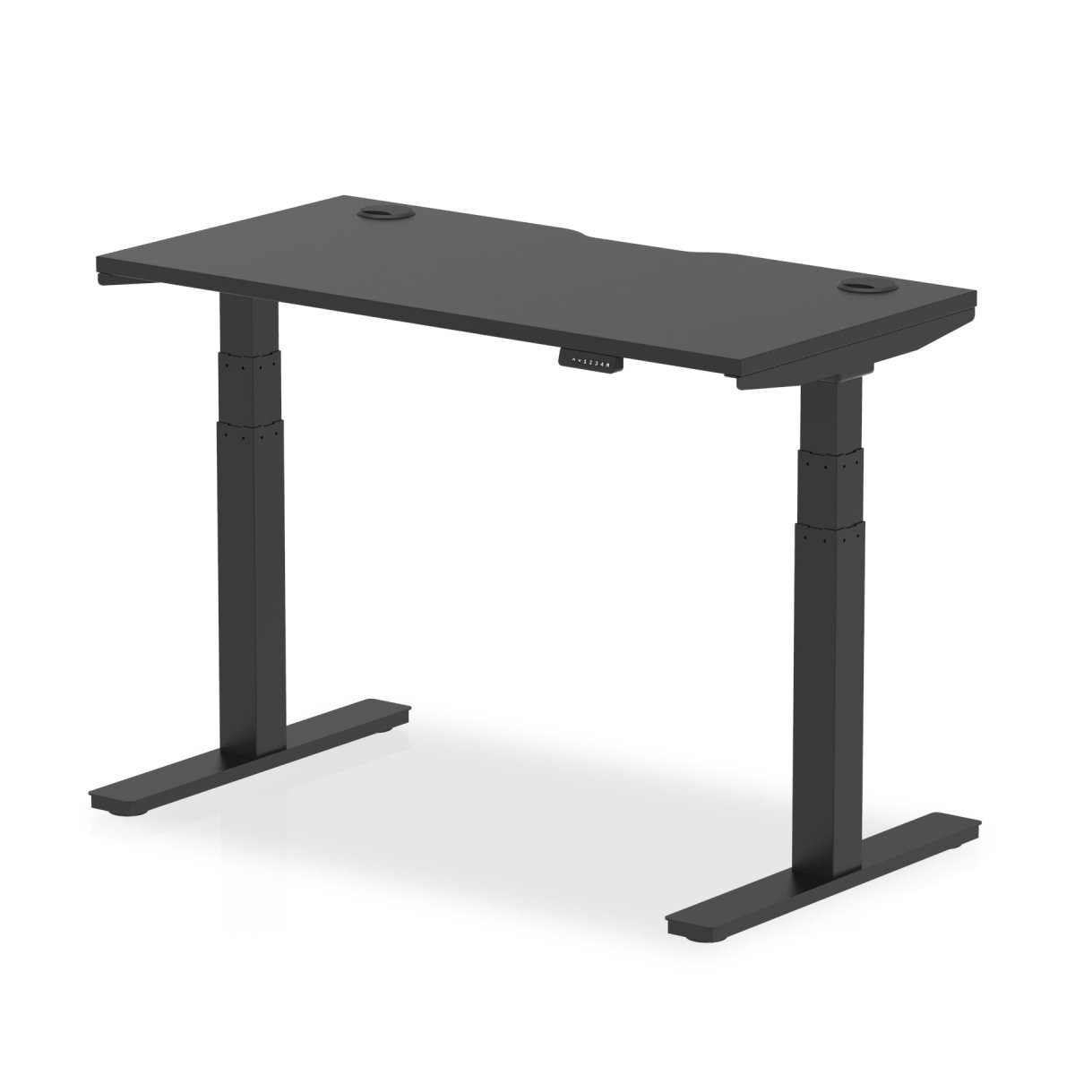 Height Adjustable slim Desk Black Air 120, 140, 160 or 180cm by Dynamics Black 120 Wide