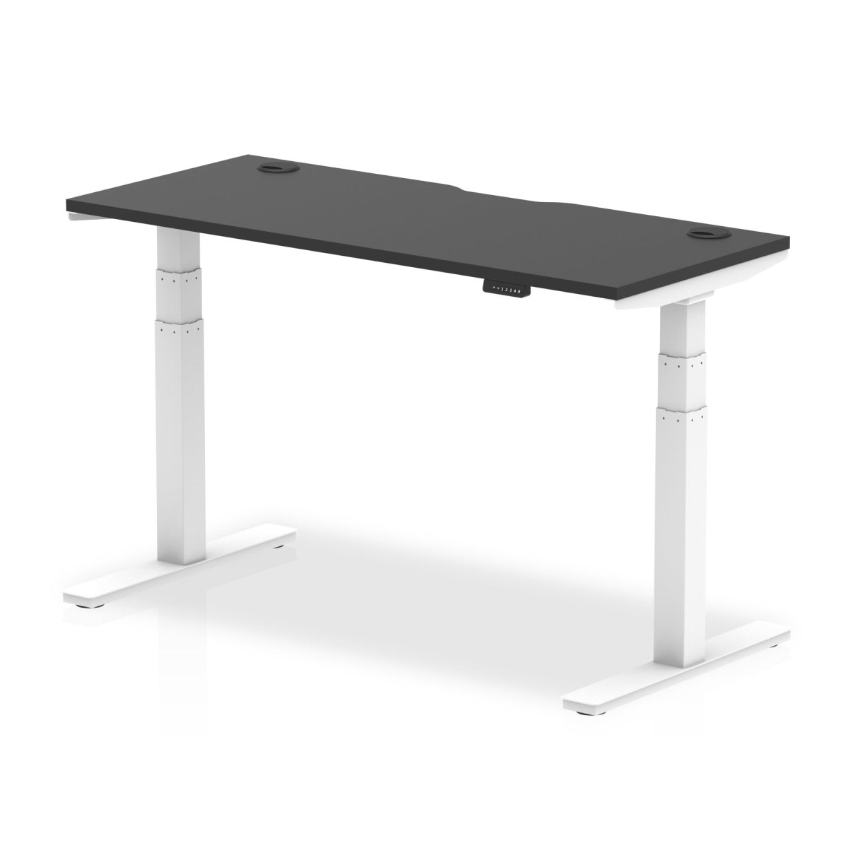 Office furniture air-black-series-slimline-height-adjustable-desk Dynamic  White 140 Wide