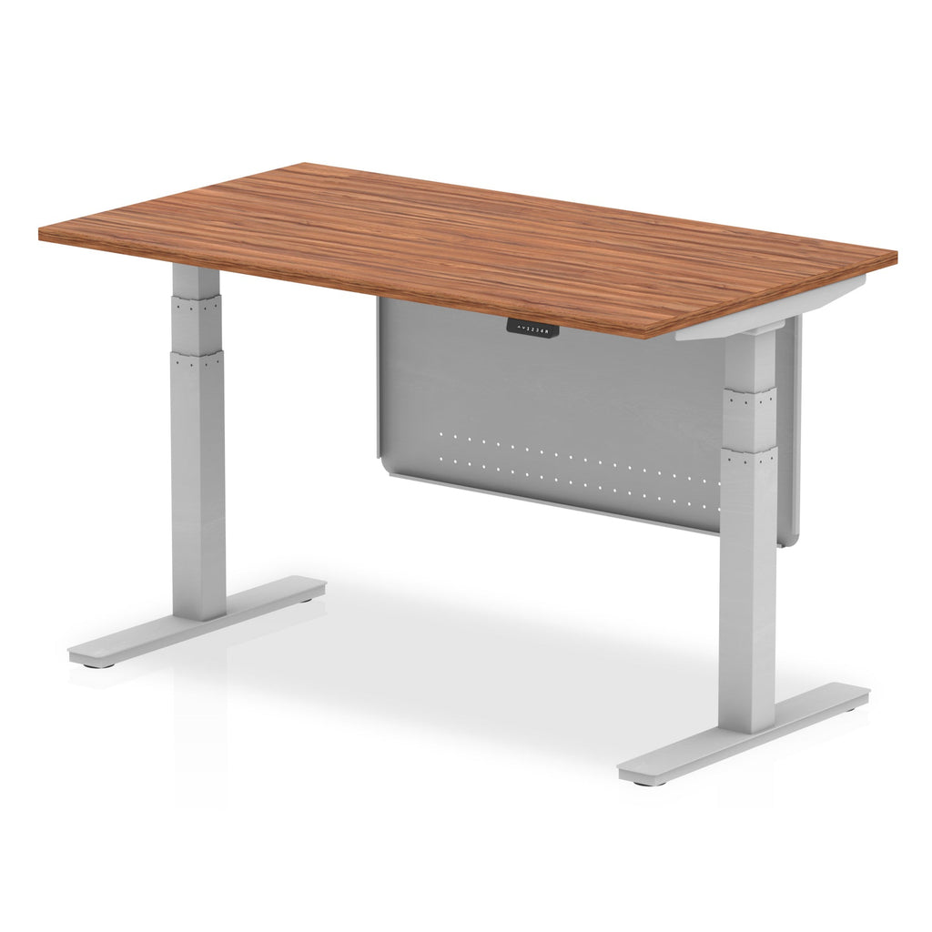 Office furniture air-height-adjustable-desk-with-steel-modesty-panel Dynamic  140 Colour Oak 