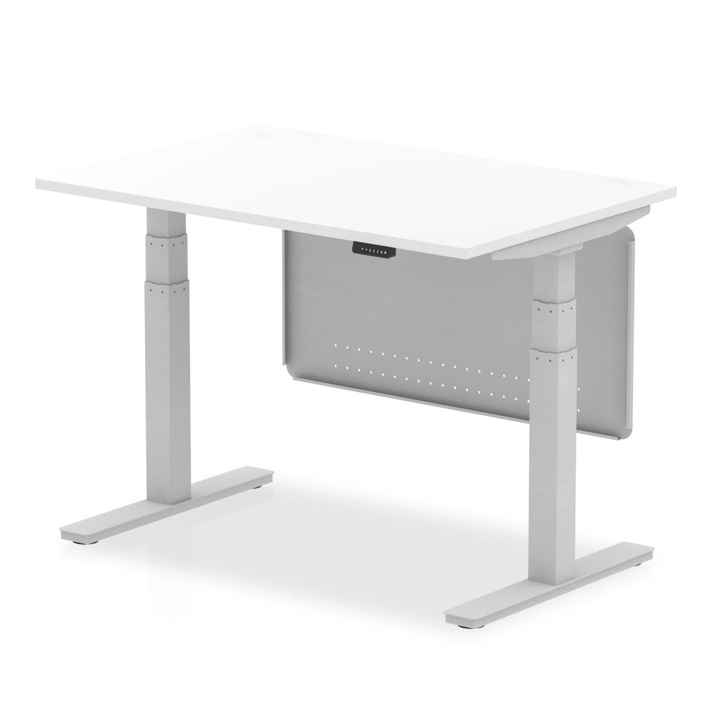 Office furniture air-height-adjustable-desk-with-steel-modesty-panel Dynamic  120 Colour Beech 