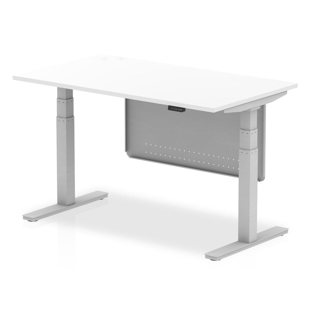 Office furniture air-height-adjustable-desk-with-steel-modesty-panel Dynamic  140 Colour Beech 