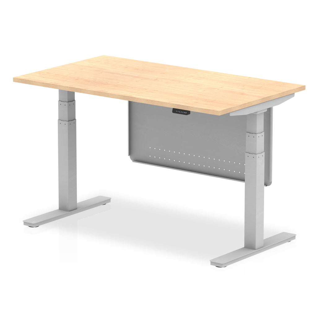 Office furniture air-height-adjustable-desk-with-steel-modesty-panel Dynamic  140 Colour White 