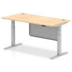 Office furniture air-height-adjustable-desk-with-cable-ports-with-steel-modesty-panel Dynamic  160 Colour White 