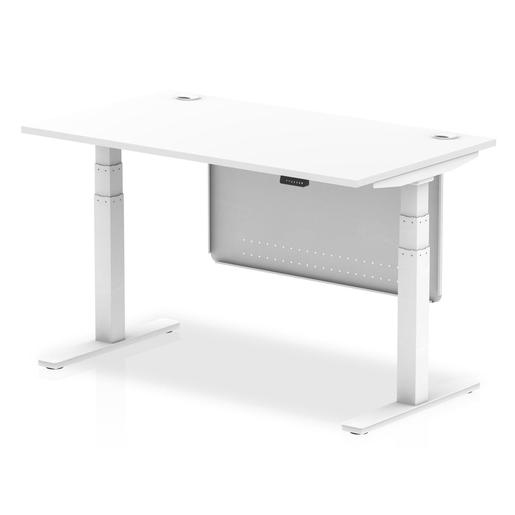 Office furniture air-height-adjustable-desk-with-steel-modesty-panel Dynamic  120 Colour Beech 