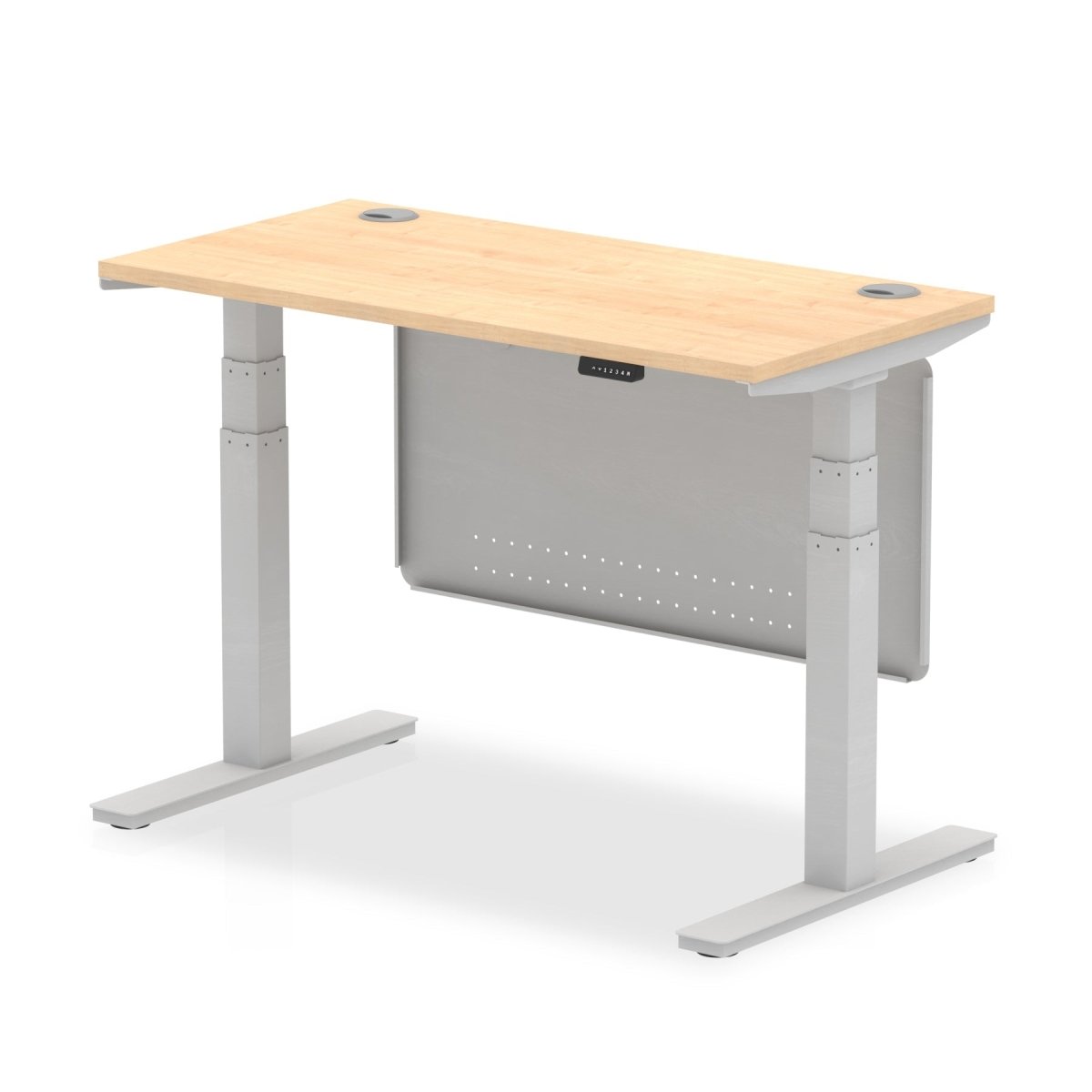 air-slimline-height-adjustable-desk-with-cable-ports-with-steel-modesty-panel Dynamic  120 Colour White 
