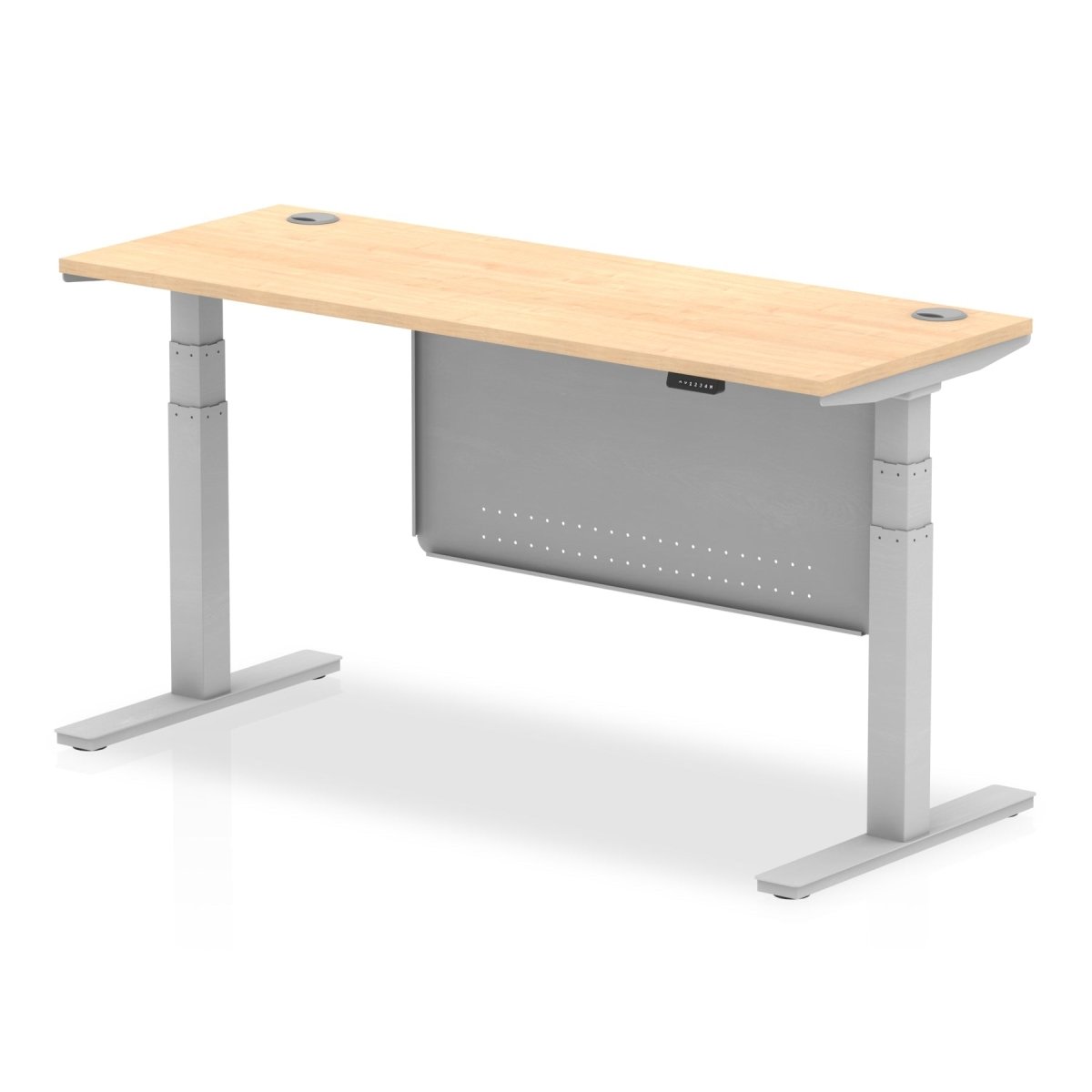 air-slimline-height-adjustable-desk-with-cable-ports-with-steel-modesty-panel Dynamic  160 Colour White 