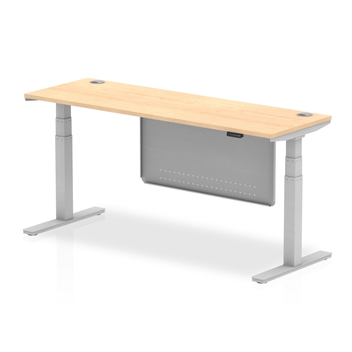 air-slimline-height-adjustable-desk-with-cable-ports-with-steel-modesty-panel Dynamic  180 Colour White 